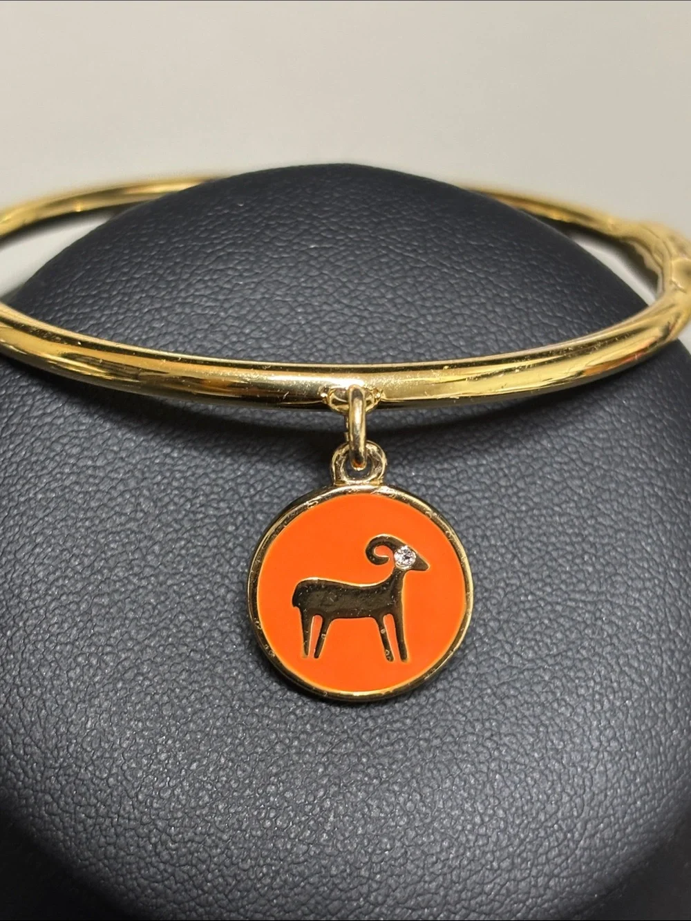 Kate spade Aries Charm Horoscope She Piques Their Curiosity Gold Bangle Bracelet - Picture 2 of 8